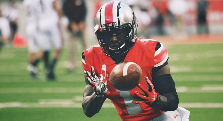 Johnnie Dixon putting in work before the Virginia Tech game.