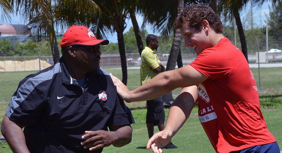 Nick Bosa and Larry Johnson, Sr. at Florida Atlantic University