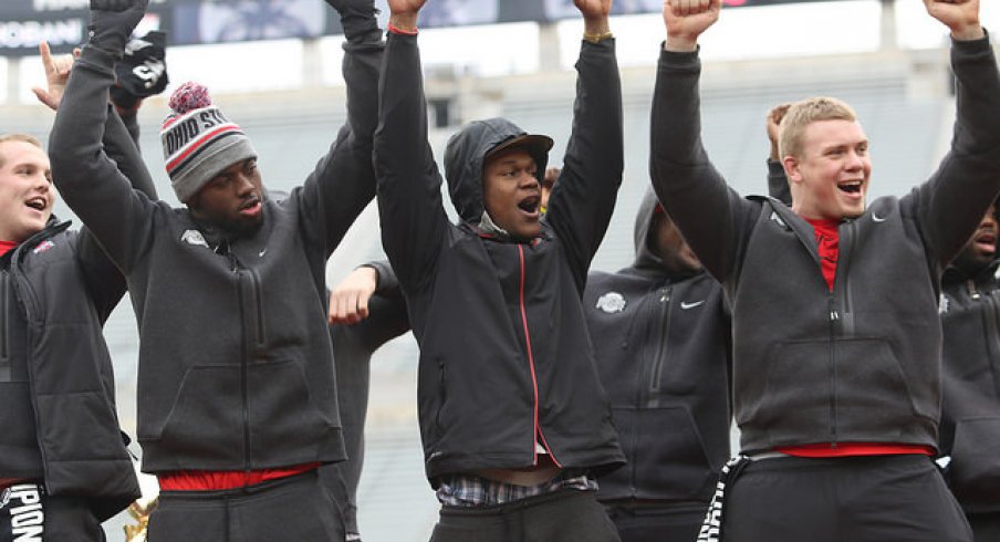 J.T. Barrett, Dontre Wilson, and Pat Elflein