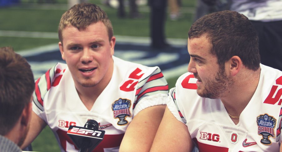 Pat Elflein and Jacoby Boren at Sugar Bowl Media Day