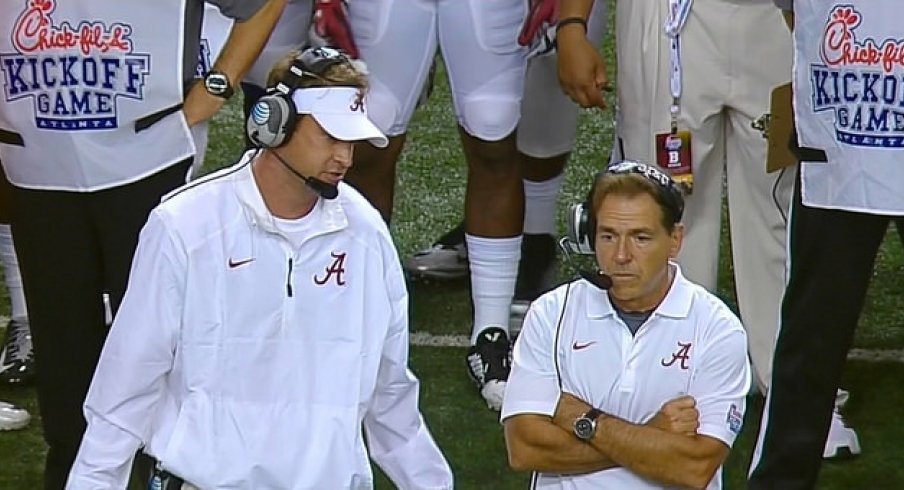 Kiffin and Saban, bromance