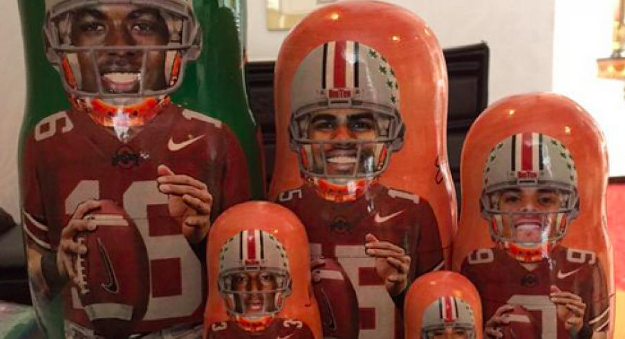 Ohio State matryoshka dolls, available in Kronstadt, St. Petersburg, Russia.