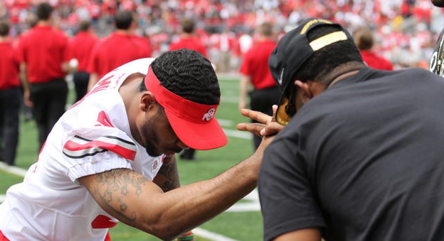 Braxton Miller and Doran Grant at the 2015 Spring Game.