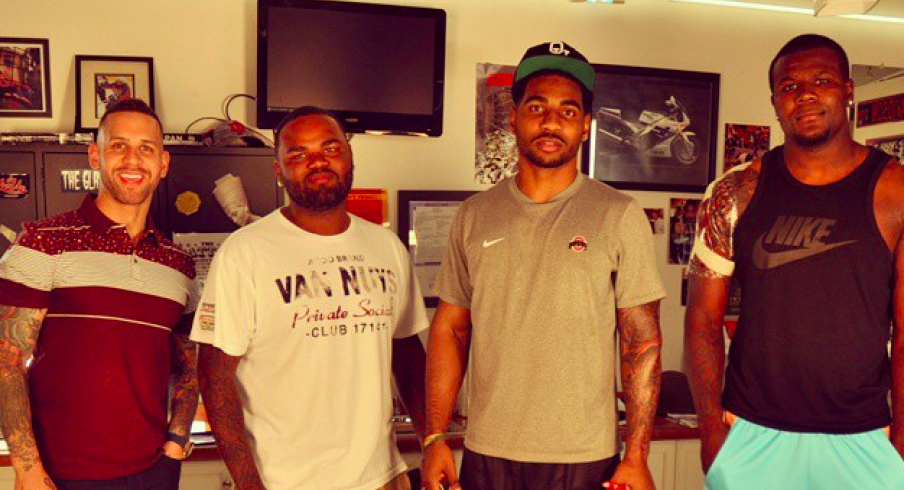 Braxton Miller and Cardale Jones at Cleveland's Focused Tattoo