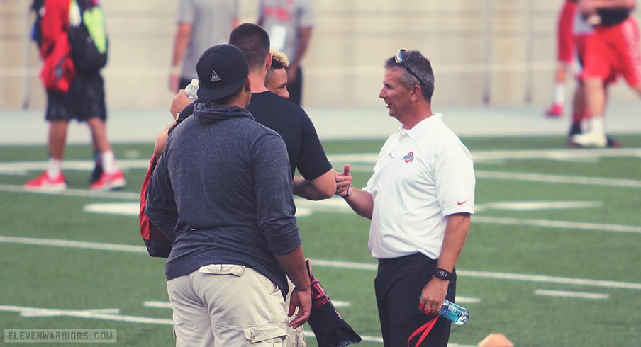 Urban Meyer learns Luke Farrell is a Buckeyes.