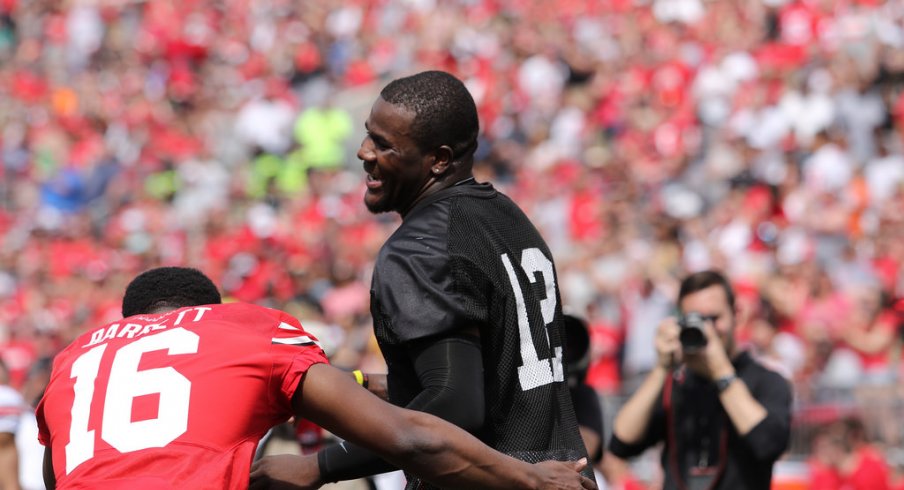 Cardale Jones and J.T. Barrett at the Spring Game.