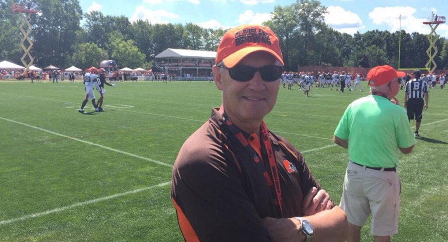 Jim Tressel at the Cleveland Browns camp