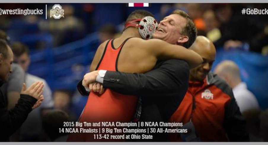 Tom Ryan celebrates the title