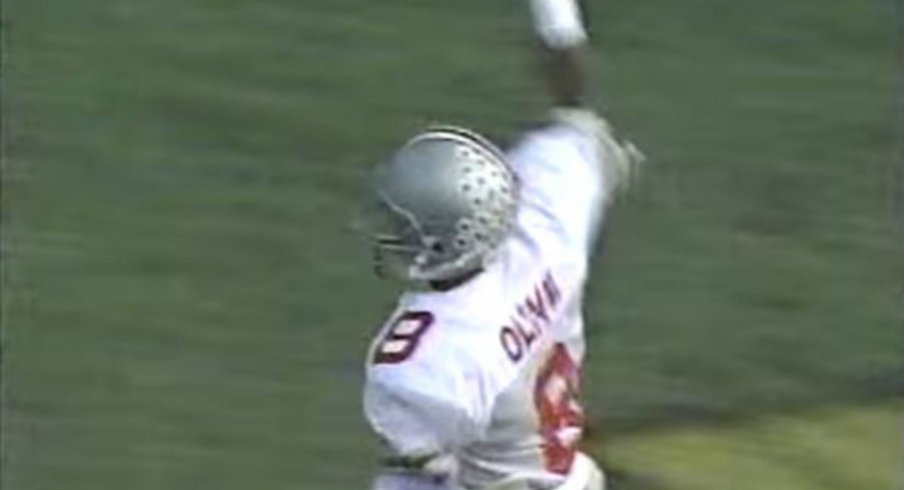 Bobby Olive provided perhaps the season's top play for the 1990 Buckeyes.