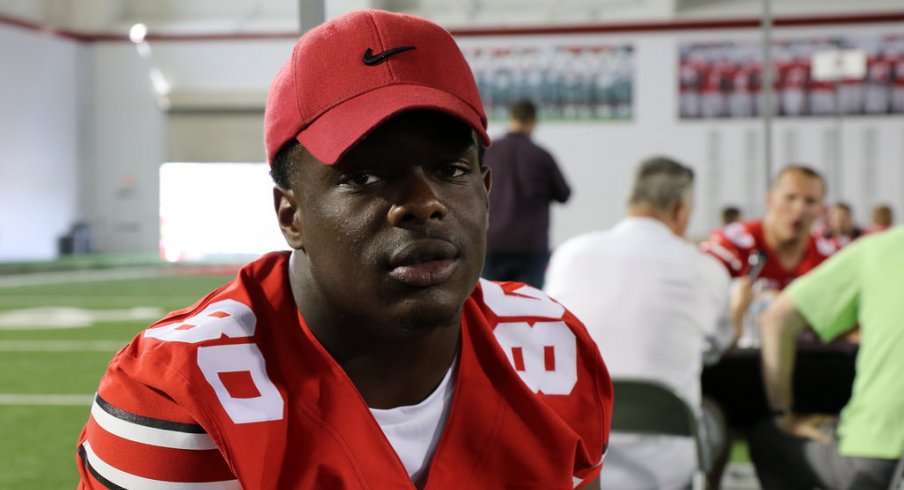 According to Ohio State wide receiver Corey Smith's Twitter account, something major happened to Noah Brown at Wednesday's practice.