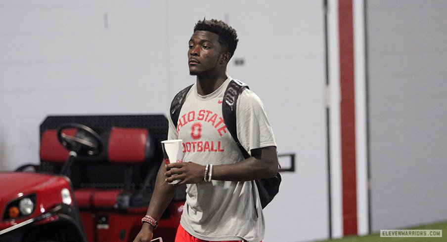 Freshman Eric Glover-Williams becomes the seventh new Buckeye to lose his Black Stripe in 2015