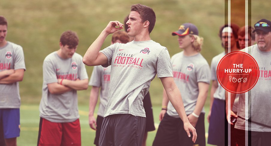 Drue Chrisman during an Ohio State camp in June.