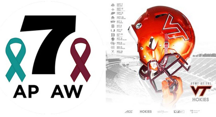 Virginia Tech will wear helmet stickers to honor WBDJ's Alison Parker and Adam Ward against the Buckeyes.