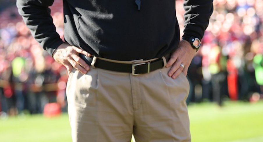 Jim harbaugh's $8 pleated Khakis