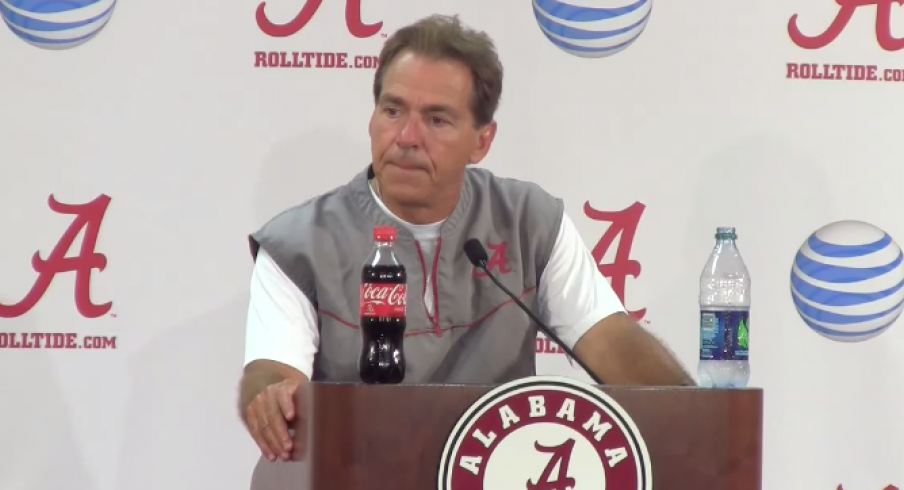 Nick Saban, angry