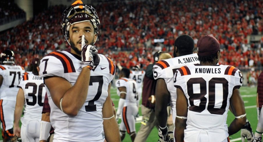 Bucky Hodges and Virginia Tech outplayed Ohio State in Ohio Stadium to silence the crowd in 2014.