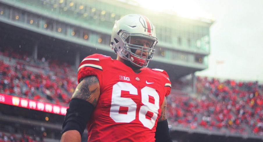 Taylor Decker pregame vs. Northern Illinois