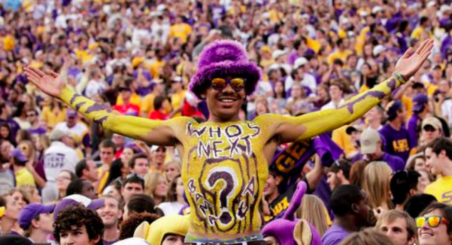 LSU fans, baby!