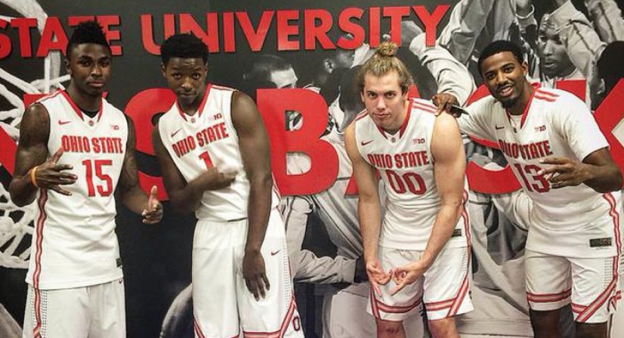 A photo shoot wrap up from the 2015 Ohio State men's basketball team.