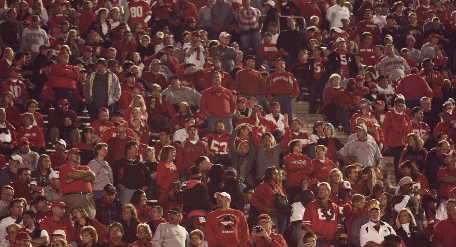 Ohio State fans at Memorial Stadium in 2012.