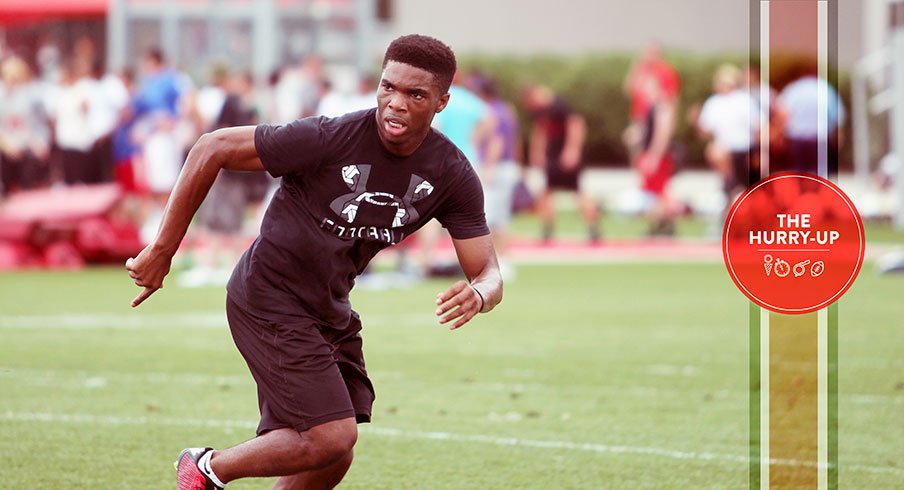 Jeffrey Okudah during an Ohio State visit this past summer.