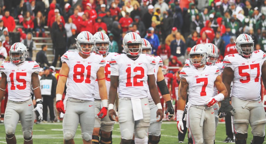 Ohio State walks off the field against Indiana.