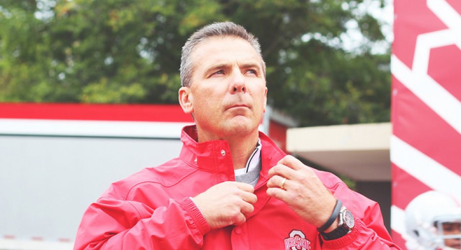 Urban Meyer during the team's trip to Bloomington Indiana.