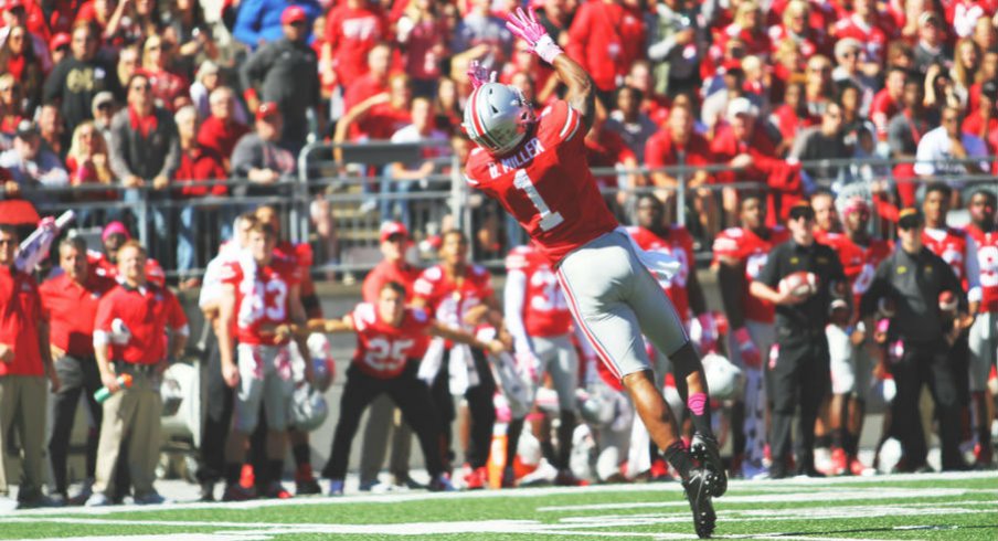Braxton Miller's sick catch was a highlight of Ohio State's 49-28 win over Maryland.