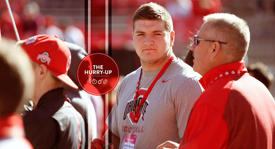Ohio State commitment Josh Myers at Ohio Stadium on Saturday.