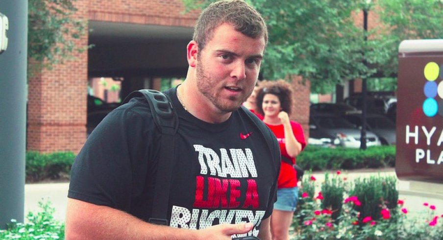 Jacoby Boren powers up for fall camp.