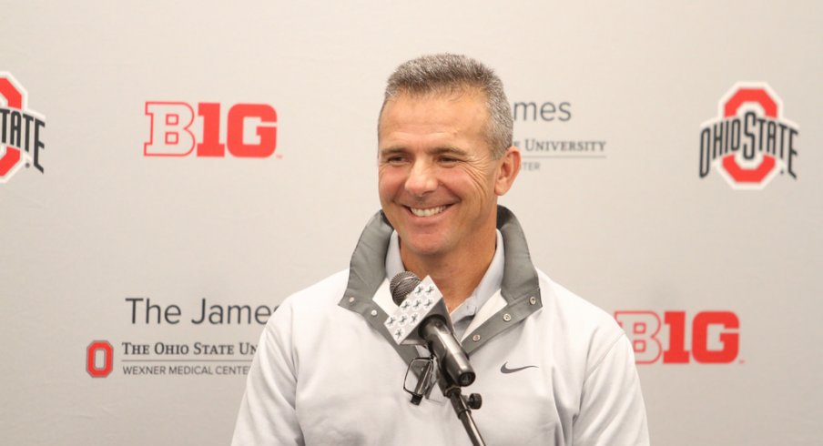 Urban Meyer is all smiles.