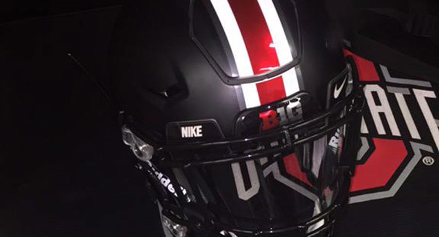 A look at the black helmet Ohio State will wear Saturday.