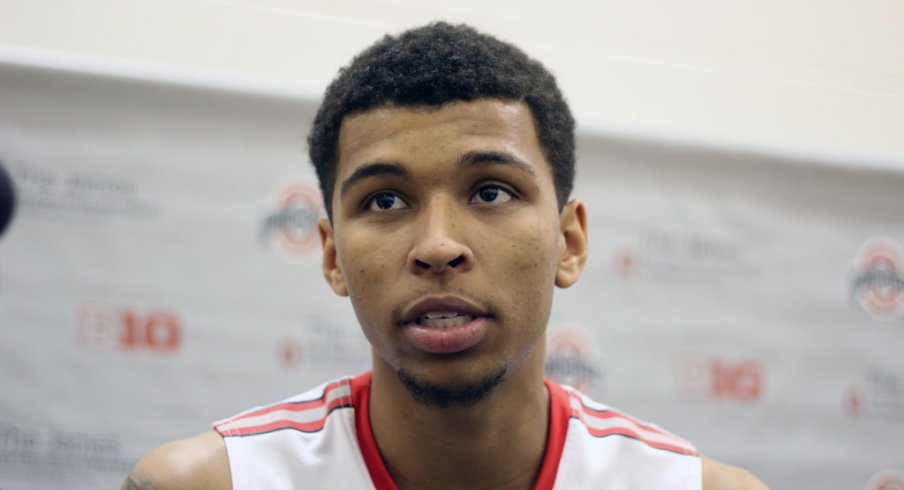 Marc Loving at Ohio State's media day.