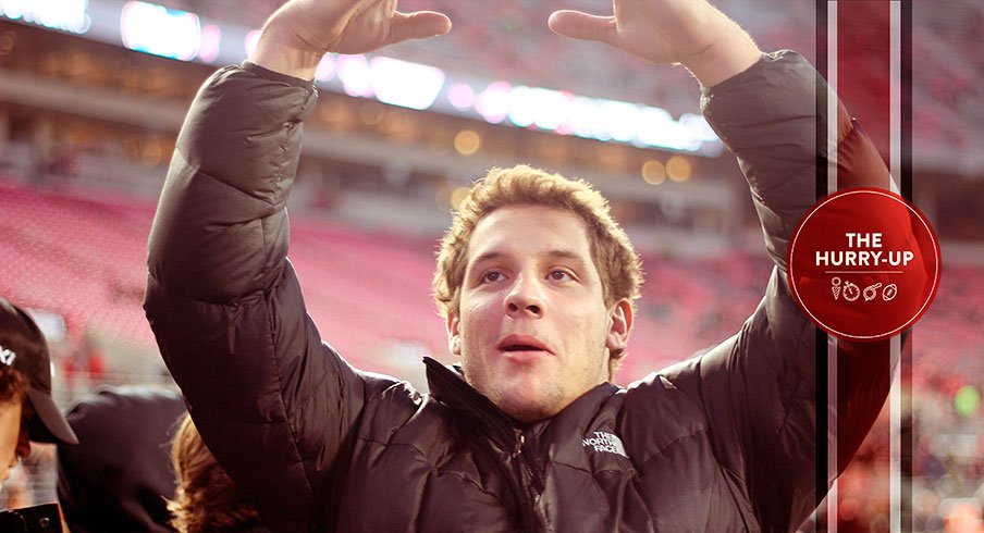 Nick Bosa giving the Buckeye student's an "I-O" on Saturday