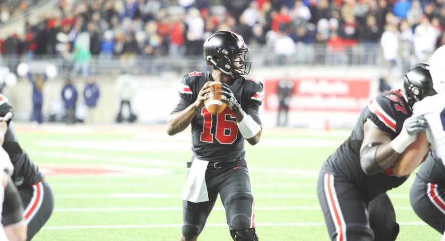 depth chart j t barrett listed as sole starter at ohio state quarterbacks depth chart