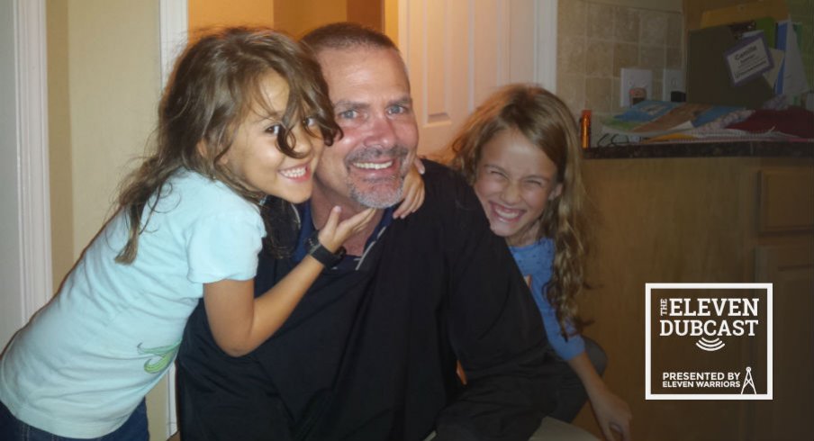 Former Ohio State linebacker Derek Isaman with daughters Chloe (8) and Ella (5).