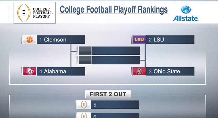 Ohio State debuts at No. 3 in the inaugural 2015 College Football Playoff rankings.