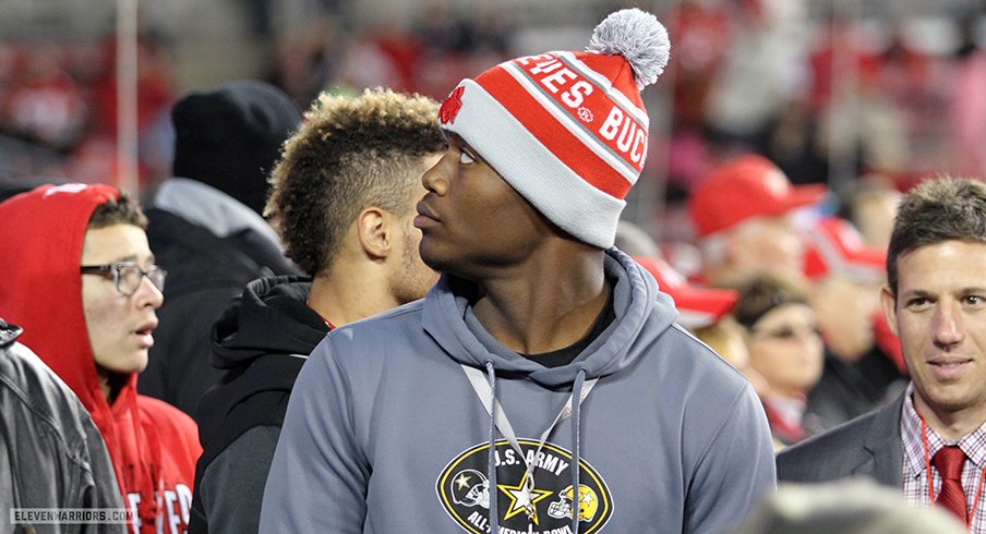 Daelin Hayes during his official visit to Ohio State.