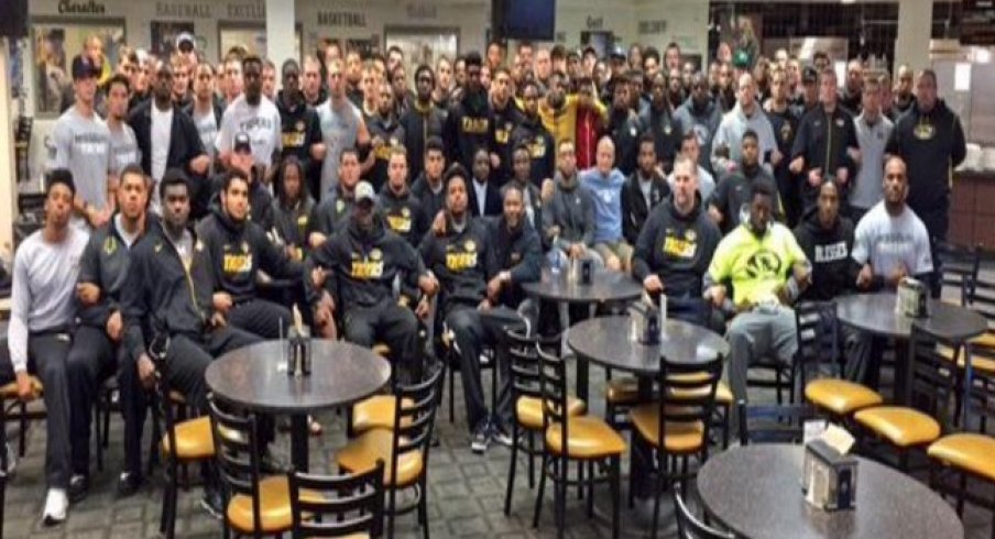 Mizzou football stands with #ConcernedStudent1950.