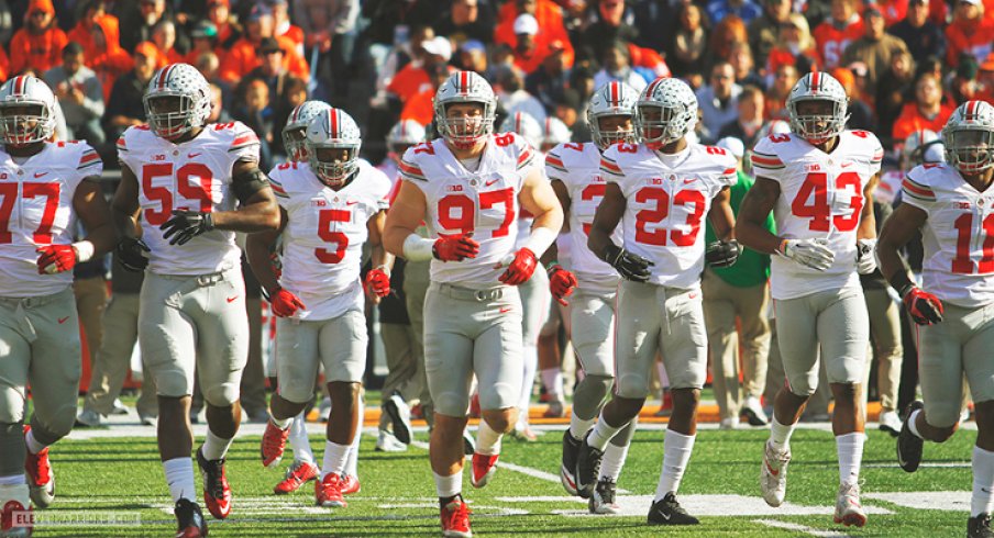 Defensive starters take the field against Illinois