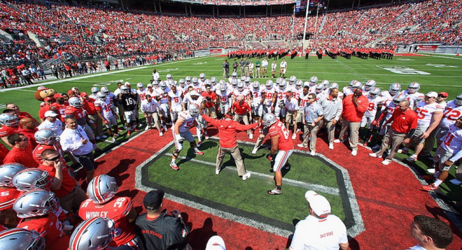 Circle drill during Ohio State's 2015 spring game.