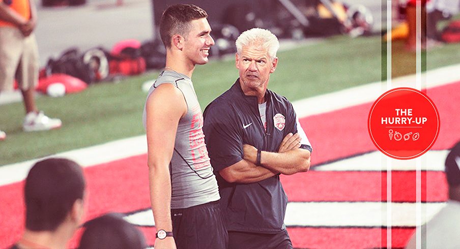 Blake Haubeil and Kerry Coombs at Ohio State in July.