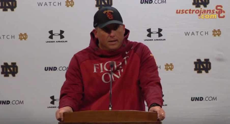 USC names Clay Helton permanent head coach.