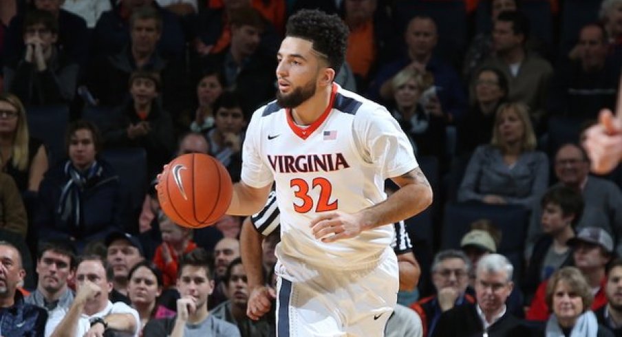 Virginia's starting point guard is out Tuesday against Ohio State due to appendectomy