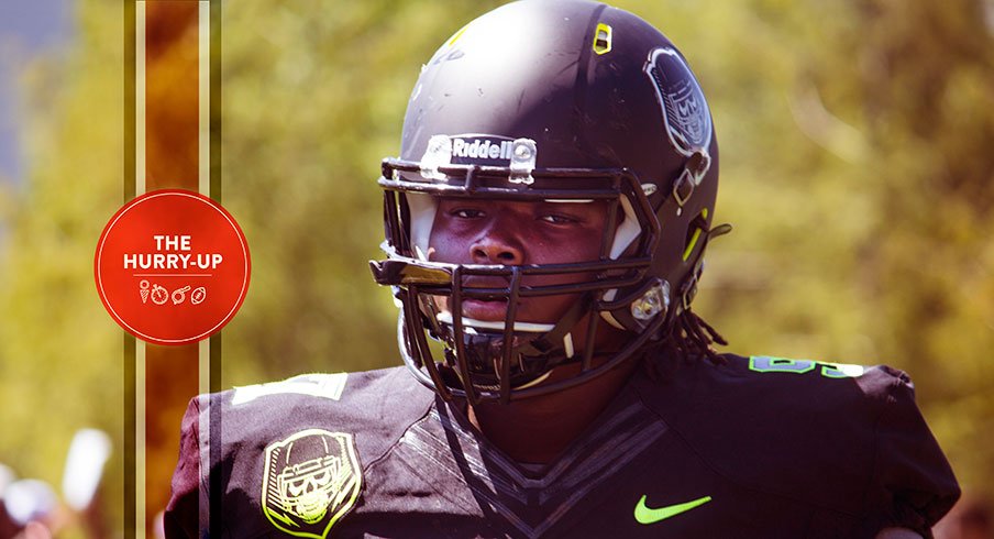 Rashan Gary during the 2014 Opening in Oregon.