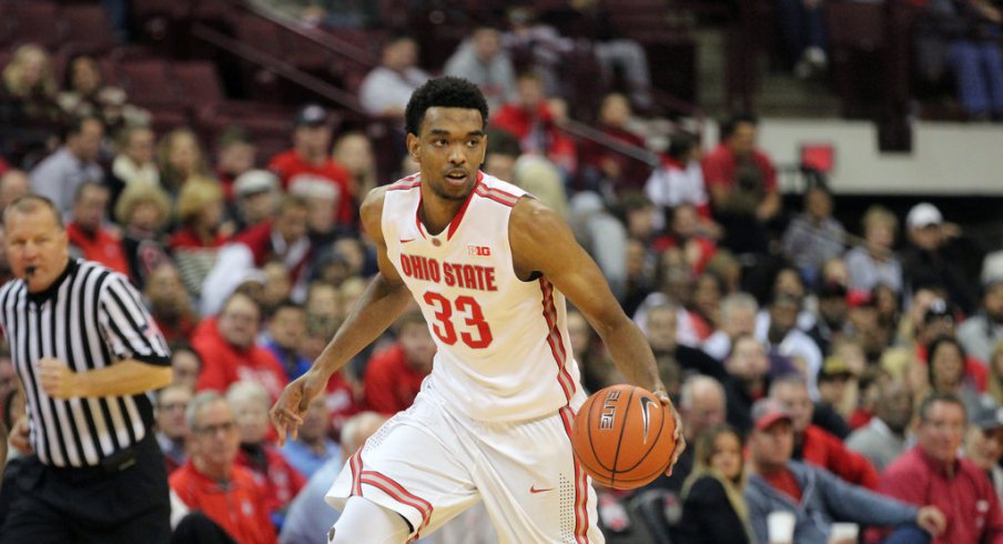 Keita Bates-Diop heads down the court. 