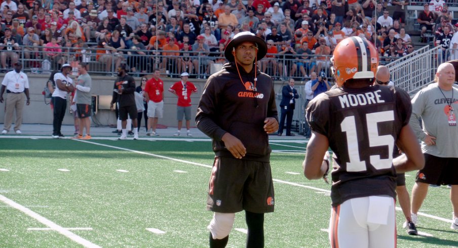 Terrelle Pryor at the Browns scrimmage in Columbus