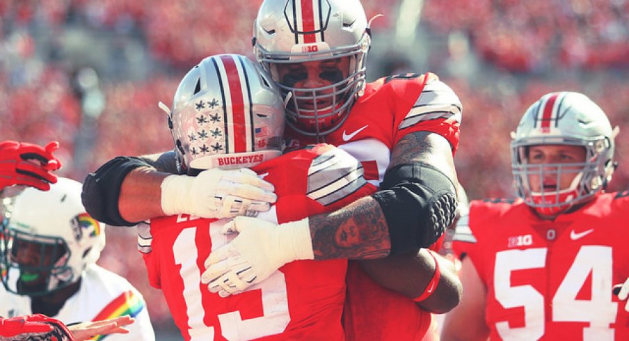 Taylor Decker and Ezekiel Elliott vs. Hawaii.