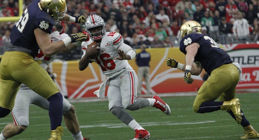 Barrett led Ohio State to great success on 1st down against the Fighting Irish.