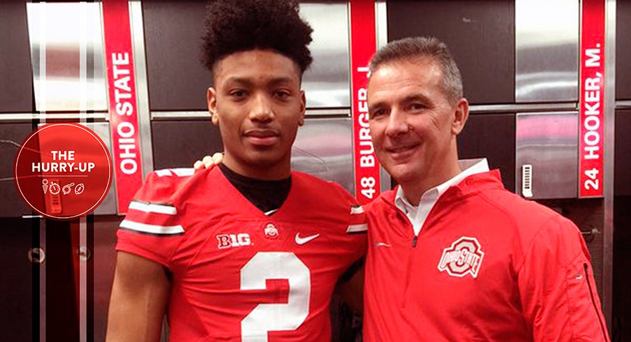 Walnut Ridge athlete Malik Harrison and Urban Meyer